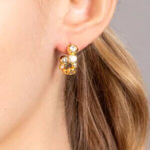 Alexis Bittar Asterales Gold Small Hoop Earrings | 14k Gold Plated Hoop Earrings